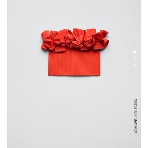 Zara floral bandeau top